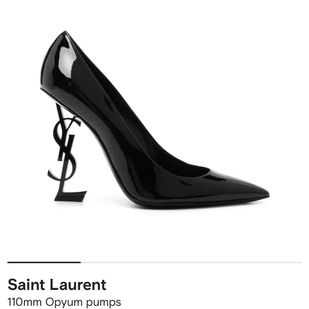 Yves Saint Laurent Black Patent Leather YSL Heels